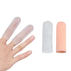 1pair Reusable Finger Protector Anti-Slip Silicone Hot Glue Finger Caps Washable Finger Sleeves Finger Guard