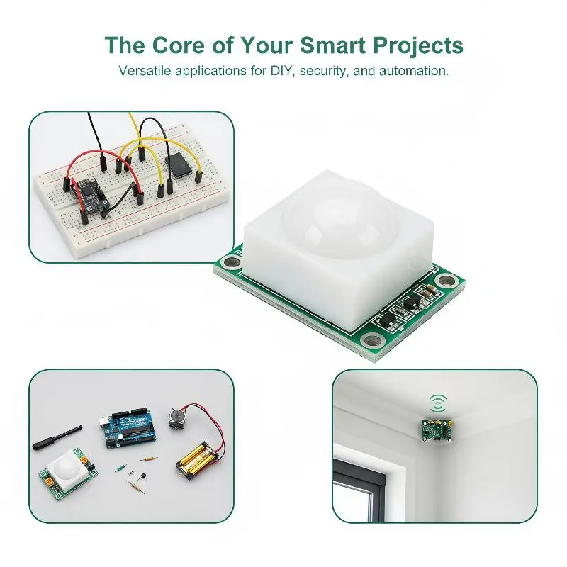 Adjustable HC-SR501 IR PIR Motion Detector Module with Shell for  Raspberry Pi Home Security DIY Use