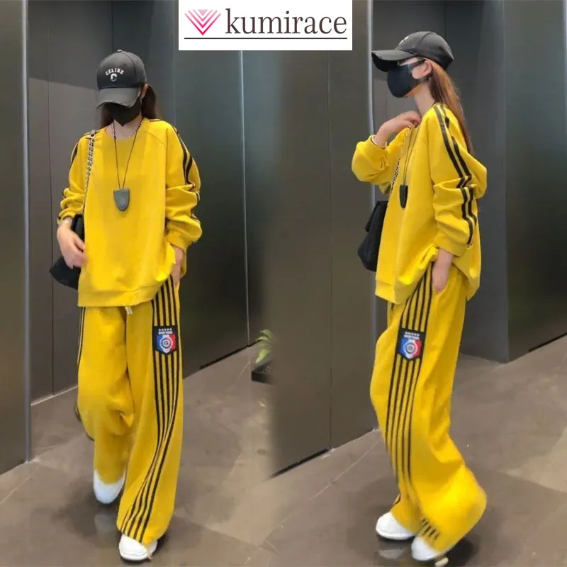 Fashionable and Casual Women's Set, Spring and Autumn New Style Loose and Age Reducing Sportswear Two-piece Set