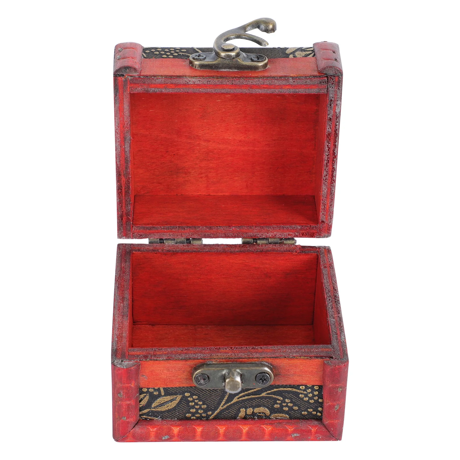 

Portable Wooden Jewelry Box Small Treasure Storage for Rings Earrings Vintage Style Trinket Organizer Home Display