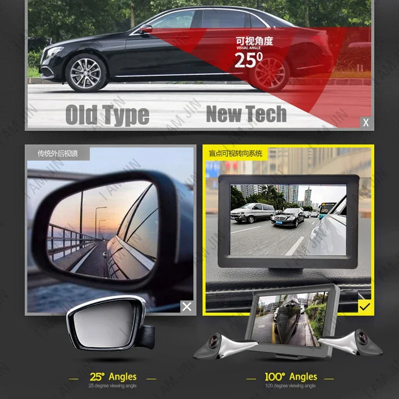 جديد CMS سيارة كاميرا الرؤية الخلفية العمياء مساعد عكس نظام احتياطية كاميرا جانبية شاشة IP68 مقاوم للماء AHD شاشة ذكية #4