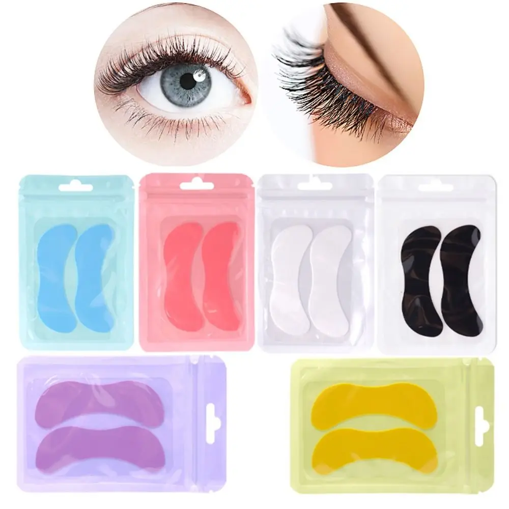 1Pair Reusable Silicone Eye Pads Stripe Lash Lift Eyelash Extension Hydrogel Patches Under Eye Gel Patch Makeup Tools Eye Pads