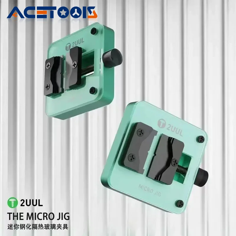 

2UUL Micro JIG Fixture Mobile Phone Motherboard PCB Board CPU Chip IC Planting Tin Holder Welding Pad Glue Clean Repair Clamp