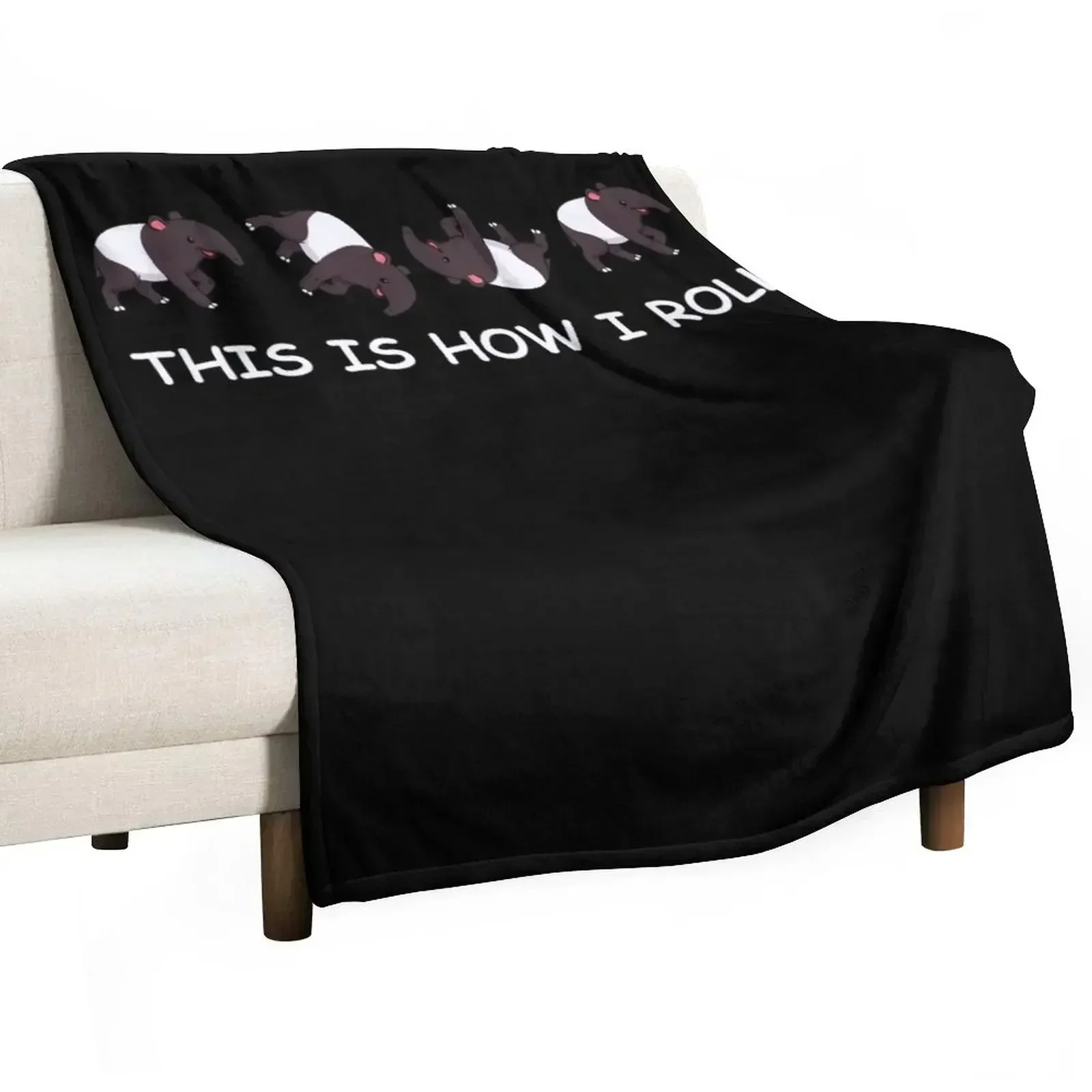 This Is How I Roll Funny Tapir Shirt Women Men Tapir Throw Blanket Decoratives Soft Beds Sofa Throw for winter Thin Blankets