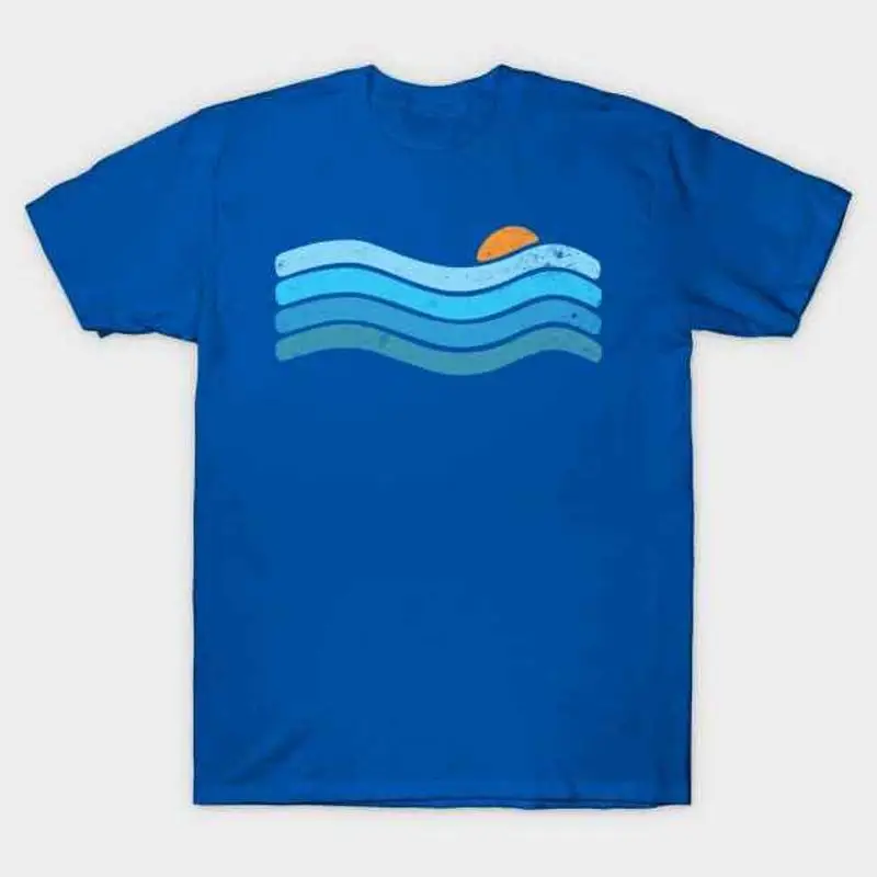 

Sunset Ocean Waves T Shirt S 5XL Fast Shipping