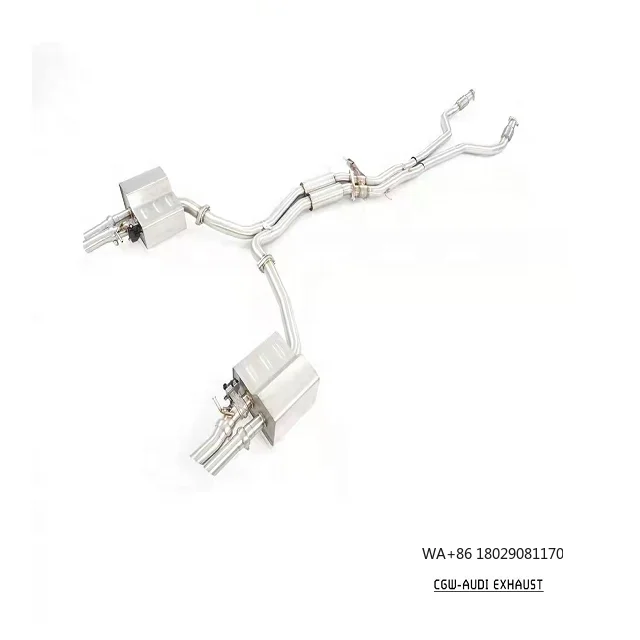 Super Quality Exhaust System Cat-back and Front  Pipe for  RS6 C7 4.0T 2013-2020 With Electric Valves