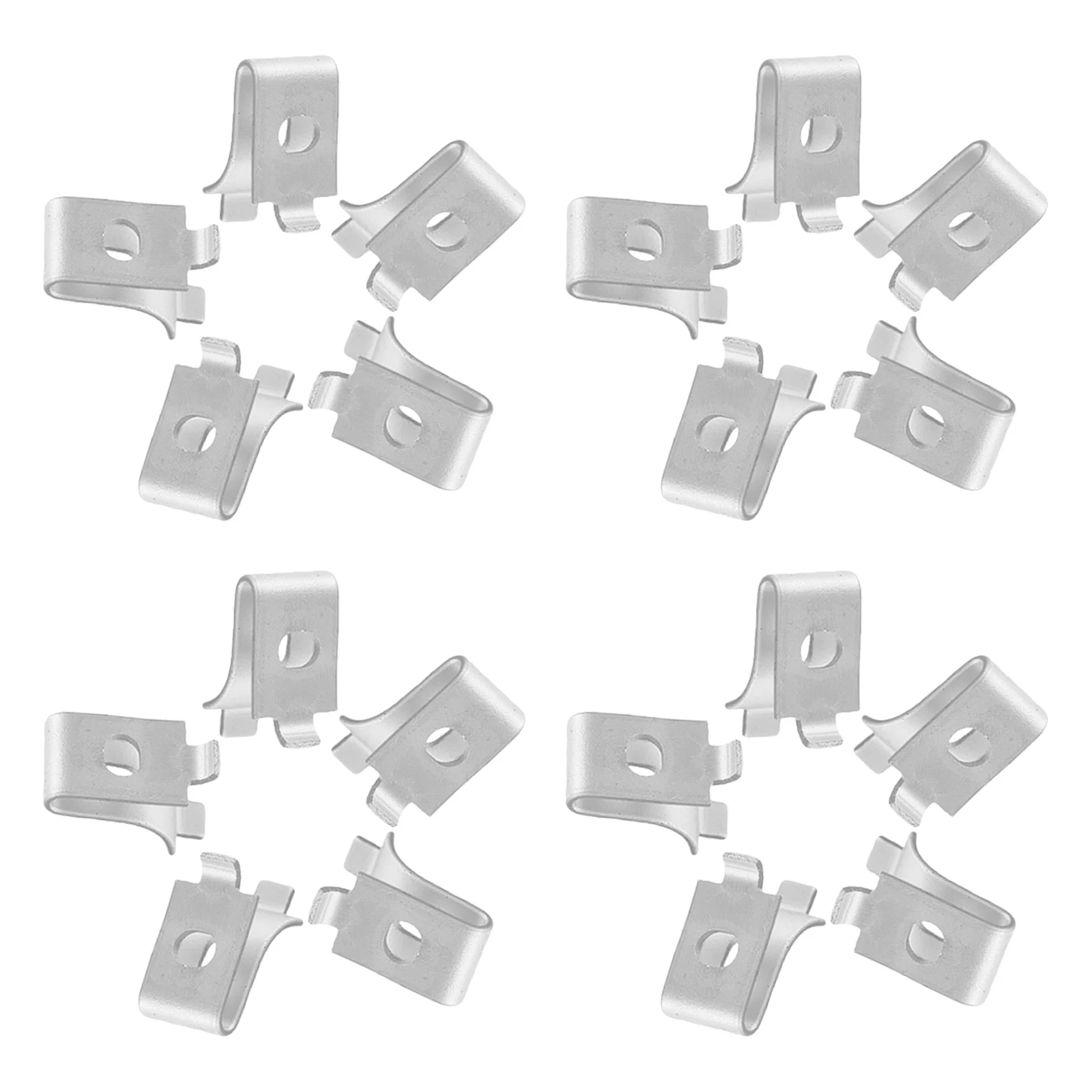 

20Pcs Shelf Clip Aluminum Alloy Durable Support Bracket for Store Garage Shelving Easy Install Practical Design