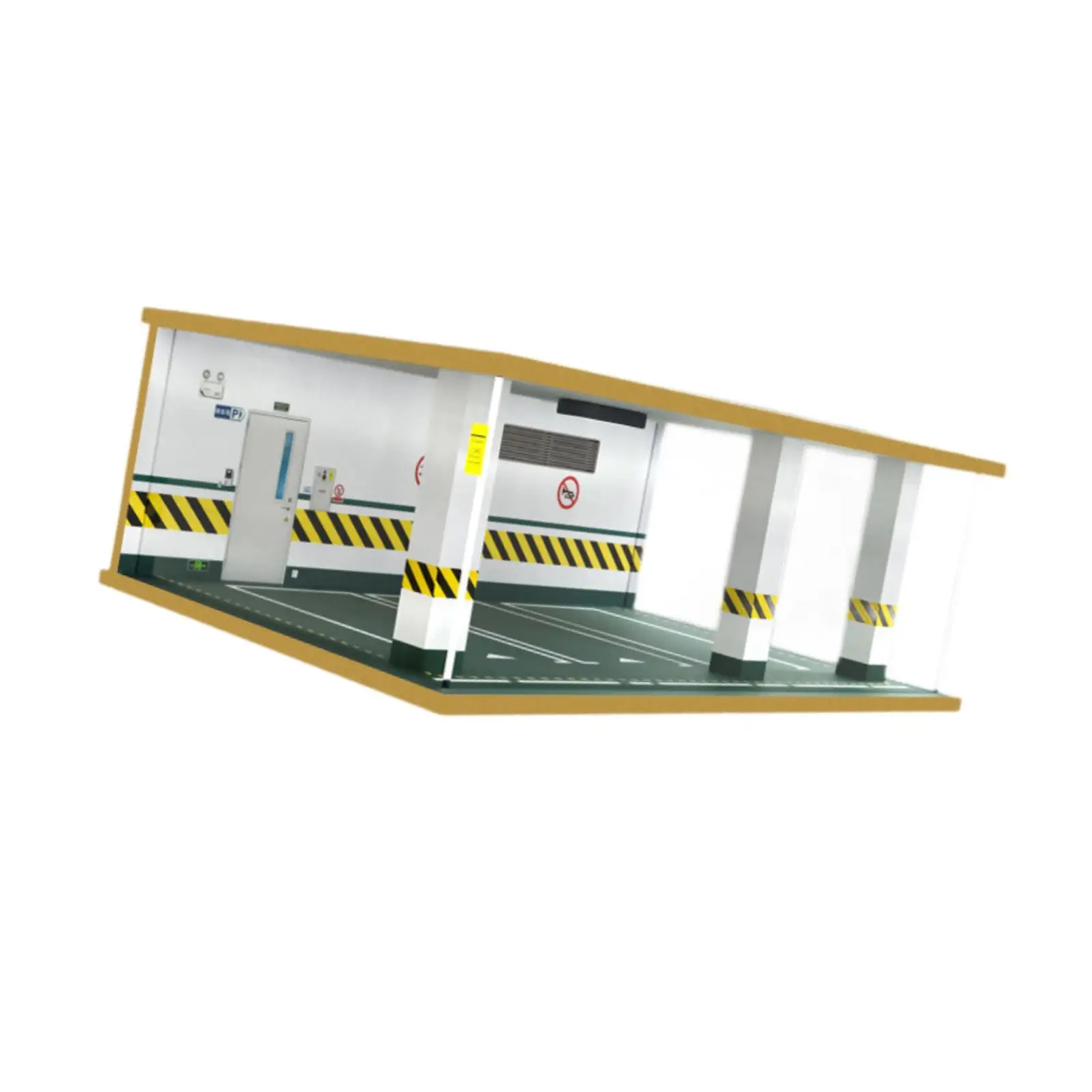 1/24 Car Garage Display Case Durability Protection Practical Sturdy Parking Garage Model