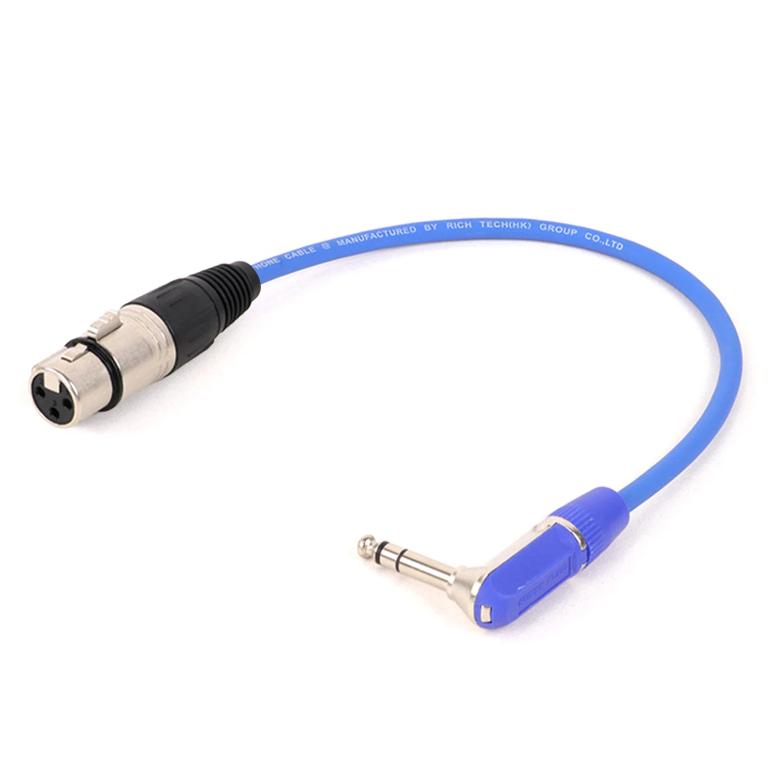 XLR to 90 degree 6.35 6.5 TRS Balanced Audio Cable XLR Cannon Stereo Karon Microphone Mixing Console Sound Card Extension Line