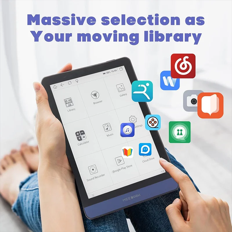 شاشة حبر قراءة كتاب Meebook E-Reader M6 6 بوصة قابل للتعديل ضوء ذكي أندرويد 11 Ouad Core معالج كتب الصوت #6