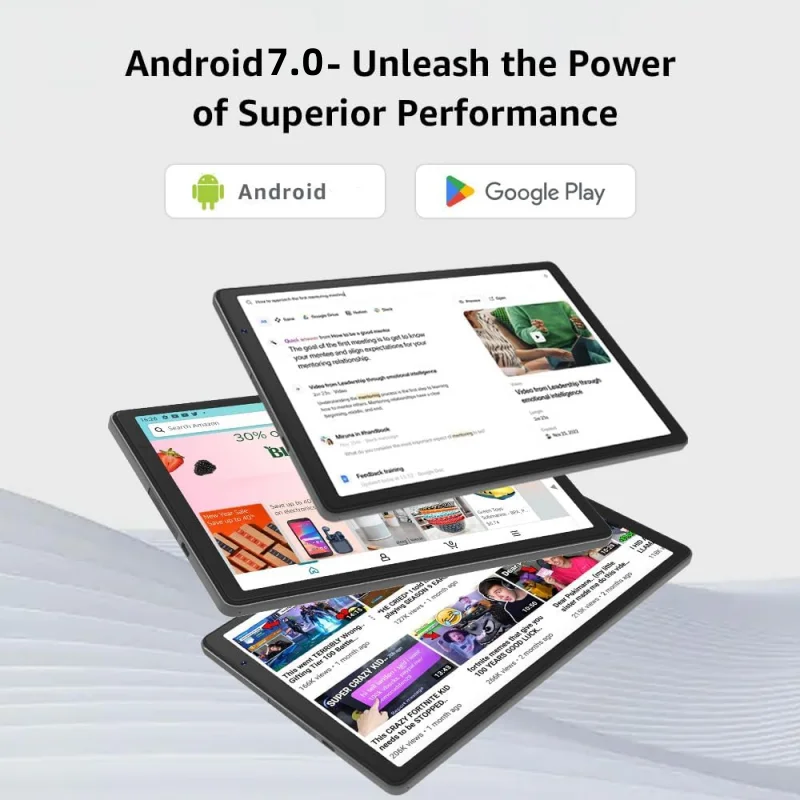 2026 Latest Tablets 10.1 Inch T10 Android 7.0 WIFI Micro USB 2GB RAM+32GB ROM P10 MT8163 CPU Powerful Quad-Core