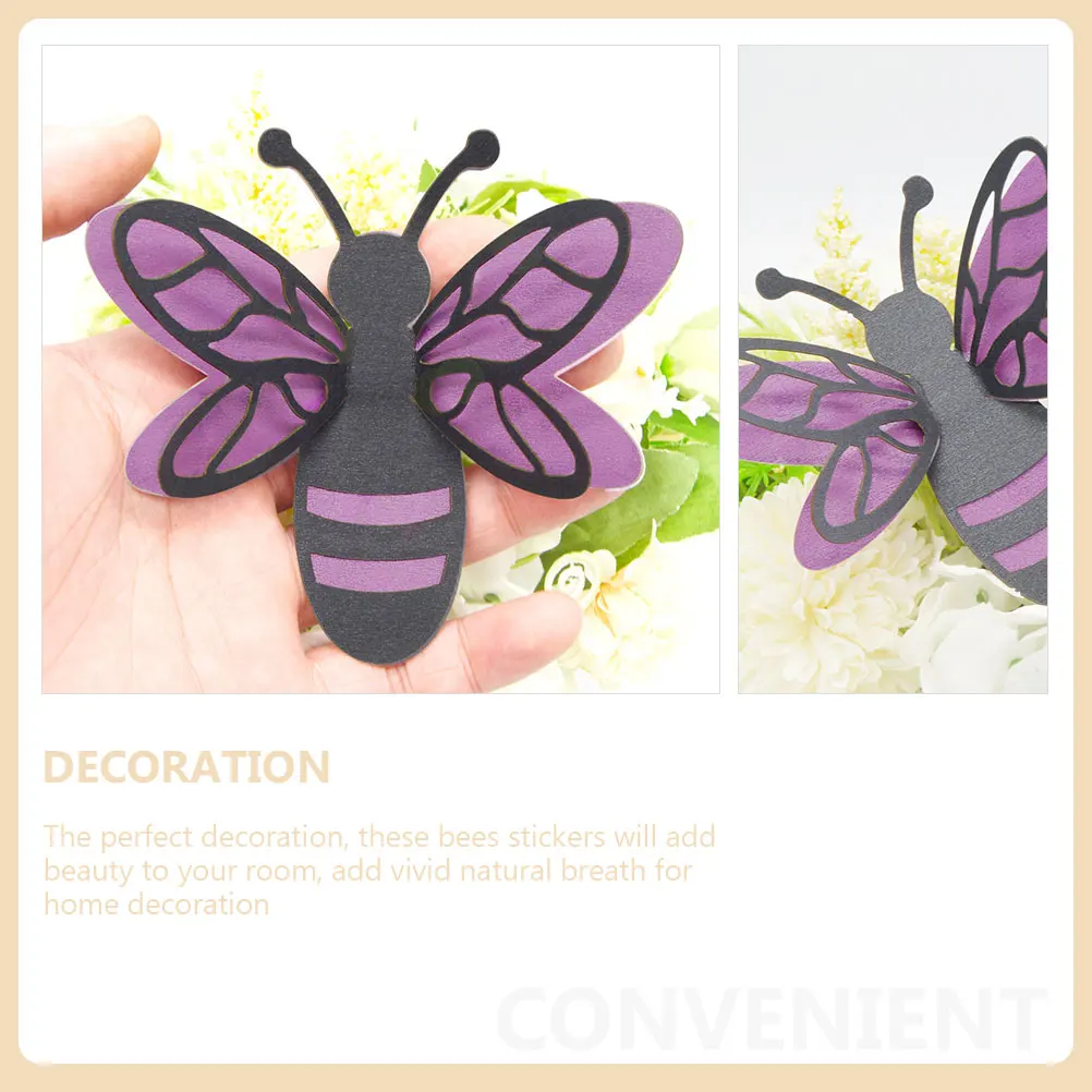 

Bee Wall Sticker Decorative Cute Stickers Creative Door Decal Delicate Bees Diy