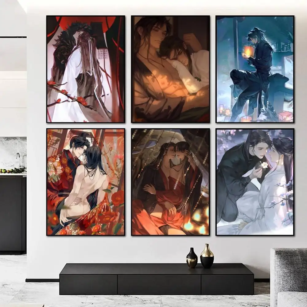 The Husky And His White Cat Shizun Anime Poster And Prints Wall Art Pictures For Modern Bedroom Game Room Home Decor
