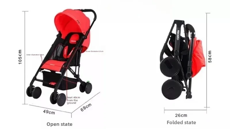 Baby Kinderwagen Lagerung Tasche Universal Staub-proof Tasche Kinderwagen Walker Kinderwagen Abdeckung Reise Shipper Kindergarten Karren Zubehör – Detail 7