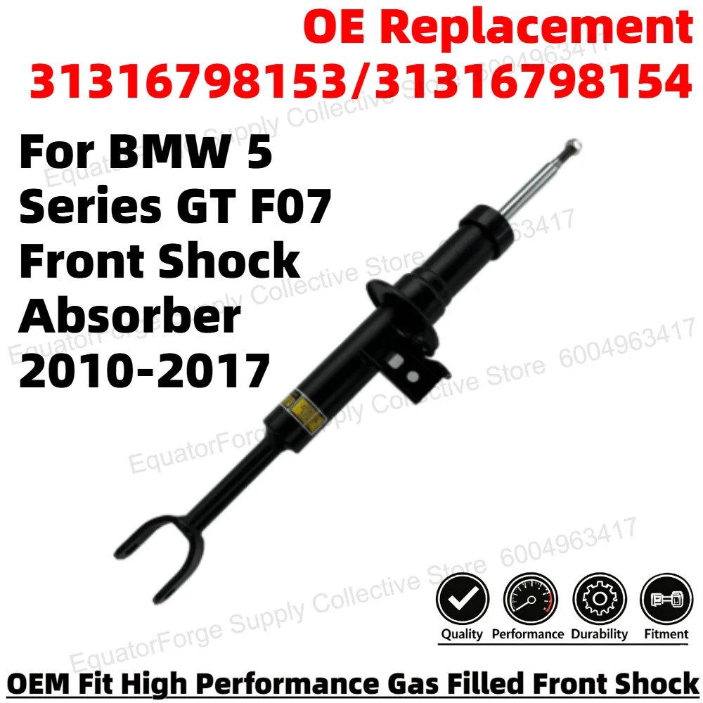 

High Performance Durable Front Shock Absorber for BMW 5 Series GT F07 Smooth Ride OE Replacement 31316798153/31316798154