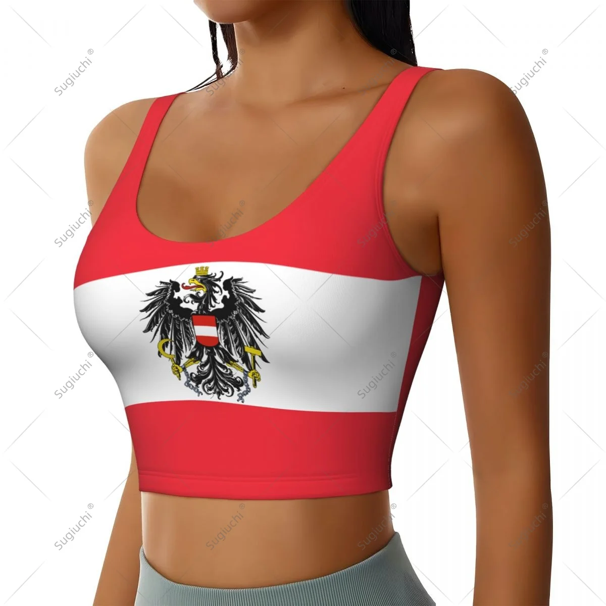 Austria Flag Women Girl Activities Sports Vest for Female Yoga Vest Workout Vest Lightweight Trendy view 2