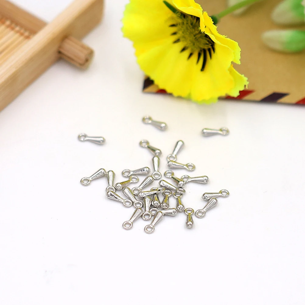 

1000 PCS Water Drop Pendant DIY Pendants Holiday for Necklace Long-chain Tail Alloy