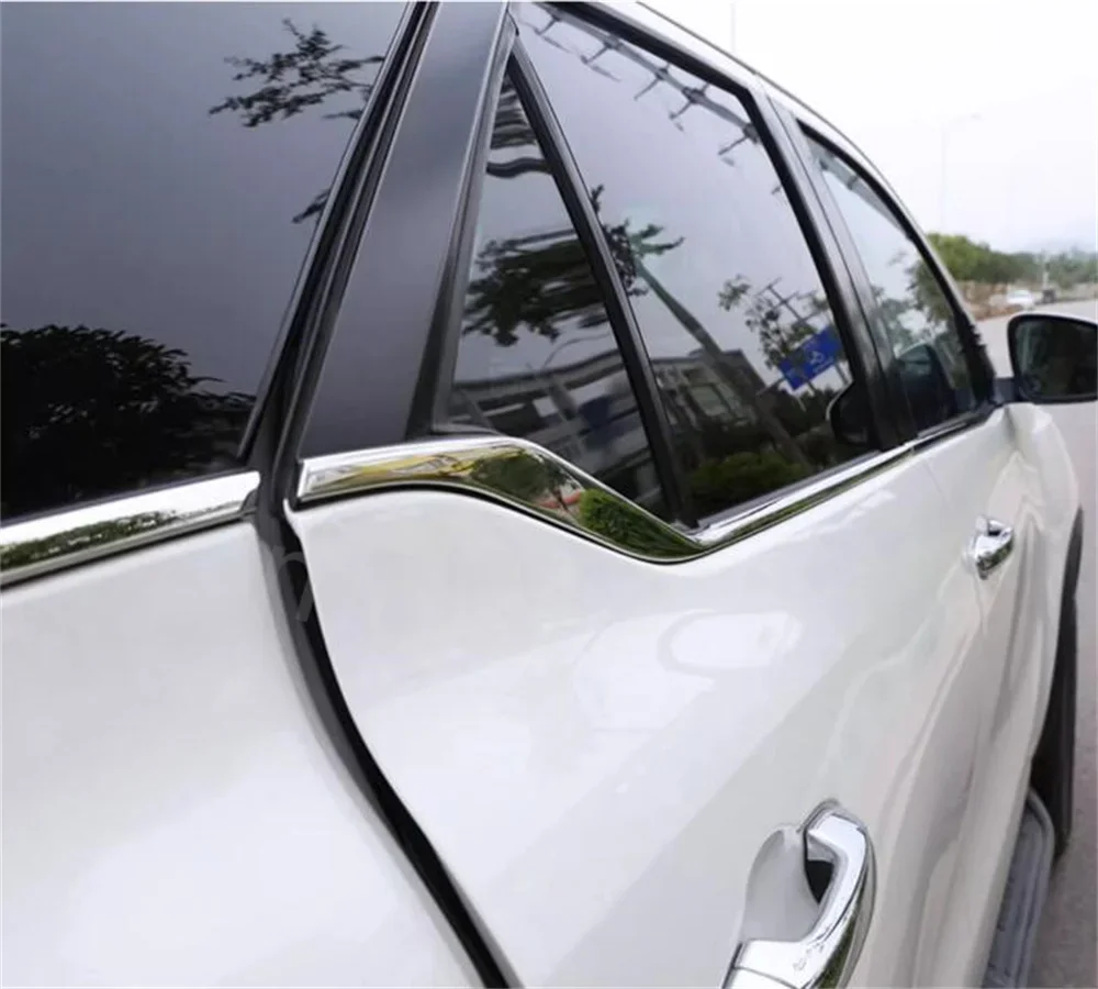 

Стайлинг автомобиля для Toyota Fortuner AN150 AN160 SW4 2016-2019, молдинг боковой двери под нижним окном, накладка из нержавеющей стали