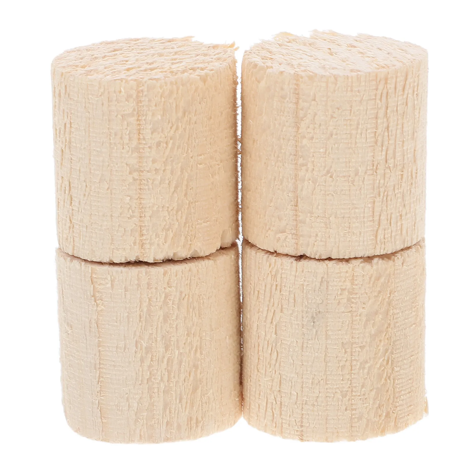 4Pcs Elegant Round Furniture Risers Wood Height Boosters for Sofas Beds Tables Desks Cabinet Raising Blocks Non-Slip Foot Pads