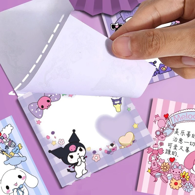 กระดาษโน้ตซานริโอ้ ซินนามอโรล น่ารัก การ์ตูน คุโรมิ มายเมโลดี้ แผ่นบันทึกสุดน่ารัก สำหรับงานสมุดภาพ อุปกรณ์การเรียน ของขวัญ