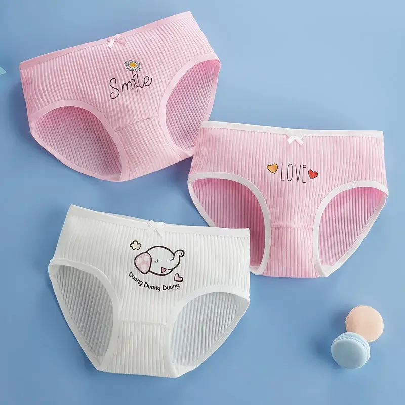 Teen Girls Antibacterial Panties Summer Children Clothing Thin Cotton Print Underwear Kids Cute Briefs Baby Breathable Knickers