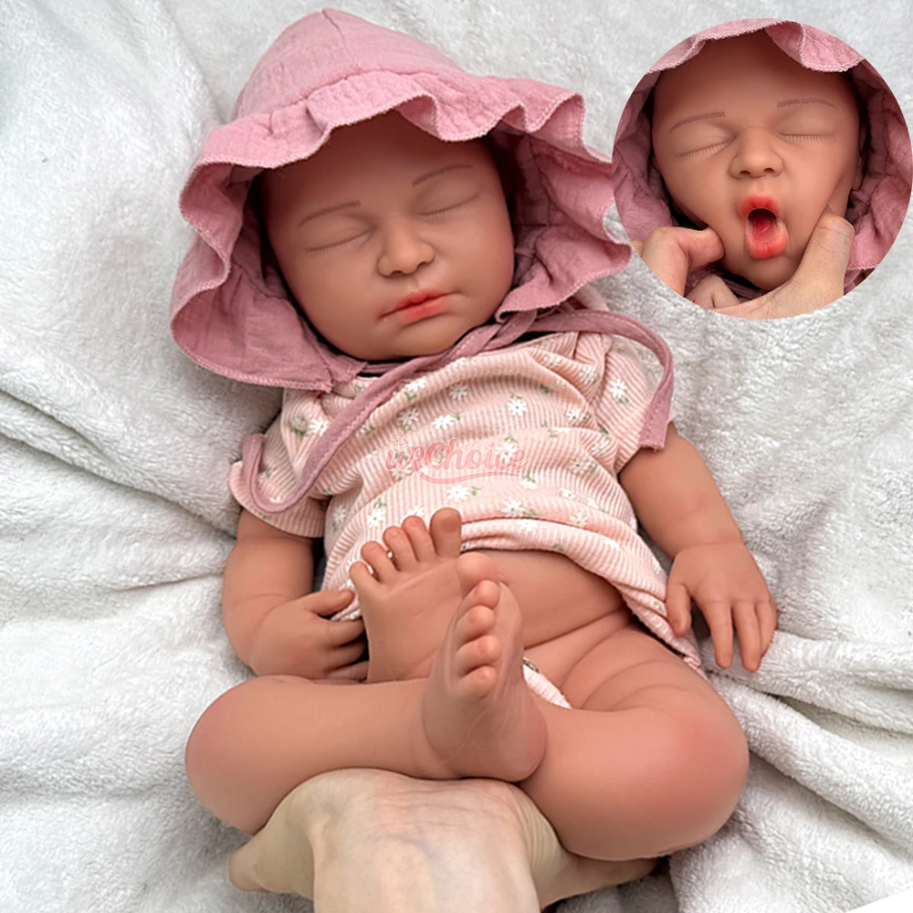 

55 см мягкая на ощупь реалистичная силиконовая кукла Reborn для маленьких девочек, раскрашенная вручную кукла, реалистичная утяжеленная кукла для новорожденных, подарок для бабушки
