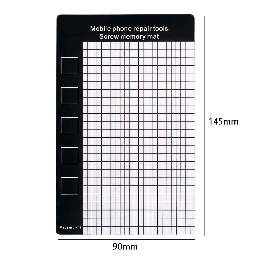 Galacok 1PC 145×90mm Magnetic Screw Mat Memory Work Pad with Size Chart, Small Screws Holder Tool for Mobile Phone Repair