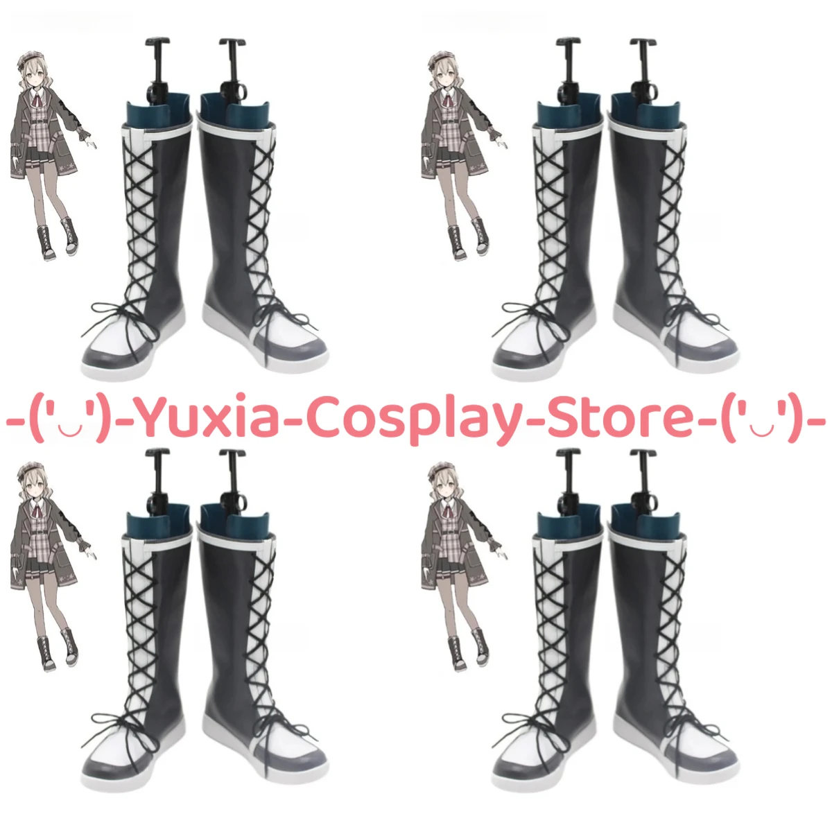 Yuxiacosplay! Project Sekai Azusawa Kohane Cosplay Shoes Anime Character Prop PU Leather Boots Halloween Carnival Party Costume
