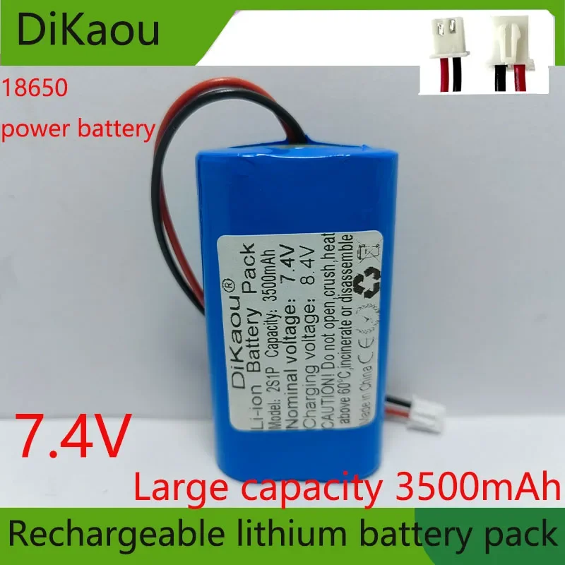 2S1P 7.4V 18650 3500mAh Rechargeable Lithium Battery Pack ForPower Tools Toys RemoteControl Car Accessories Built-in BMS