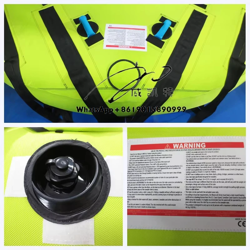 Commercial 6 Person Inflatable Water UFO Towable Tube with Durable Nylon Cover From Custom Manufacturer