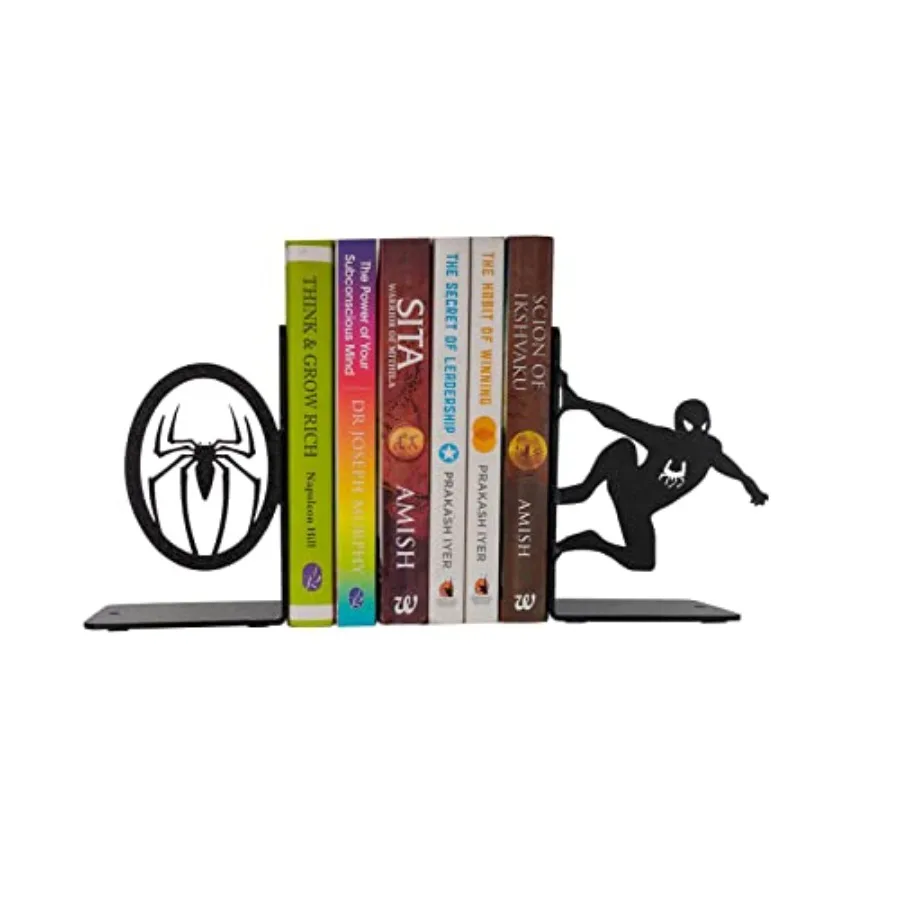 

Декоративные металлические подставки для книг в виде супергероев, нескользящие, для дома/офиса/полок, 7 x 5.5 x 4 дюйма