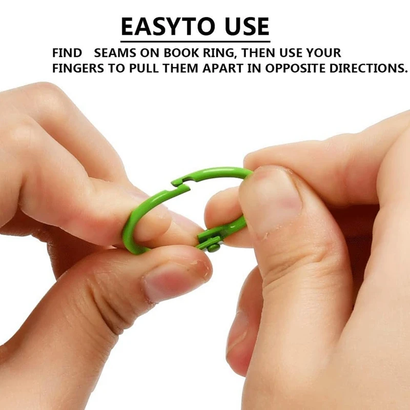 100Pcs Colorful Book Loose Leaf Binder Rings - 3Cm Metal Loose Paper Notebook Rings Keychain Rings For Cards, Document
