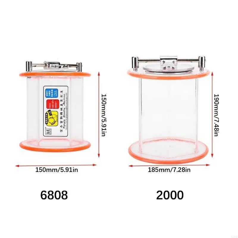 

Практичный прозрачный полировальный стакан, портативный роторный полировщик для драгоценных камней, металлообработка, студийное