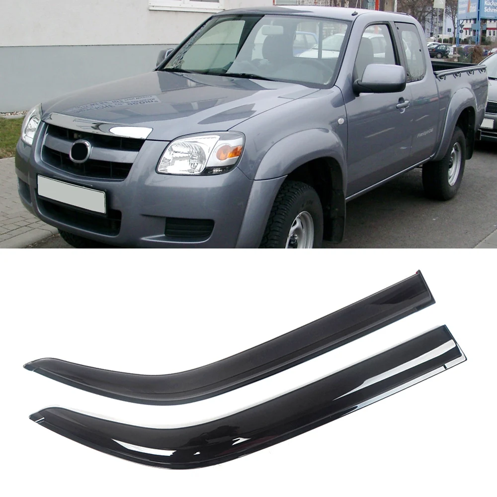 For Mazda BT-50 2006-2019 Car Side Window Visor Sun Rain Guard Shade Shield Shelter Protector Cover Frame Sticker Accessories