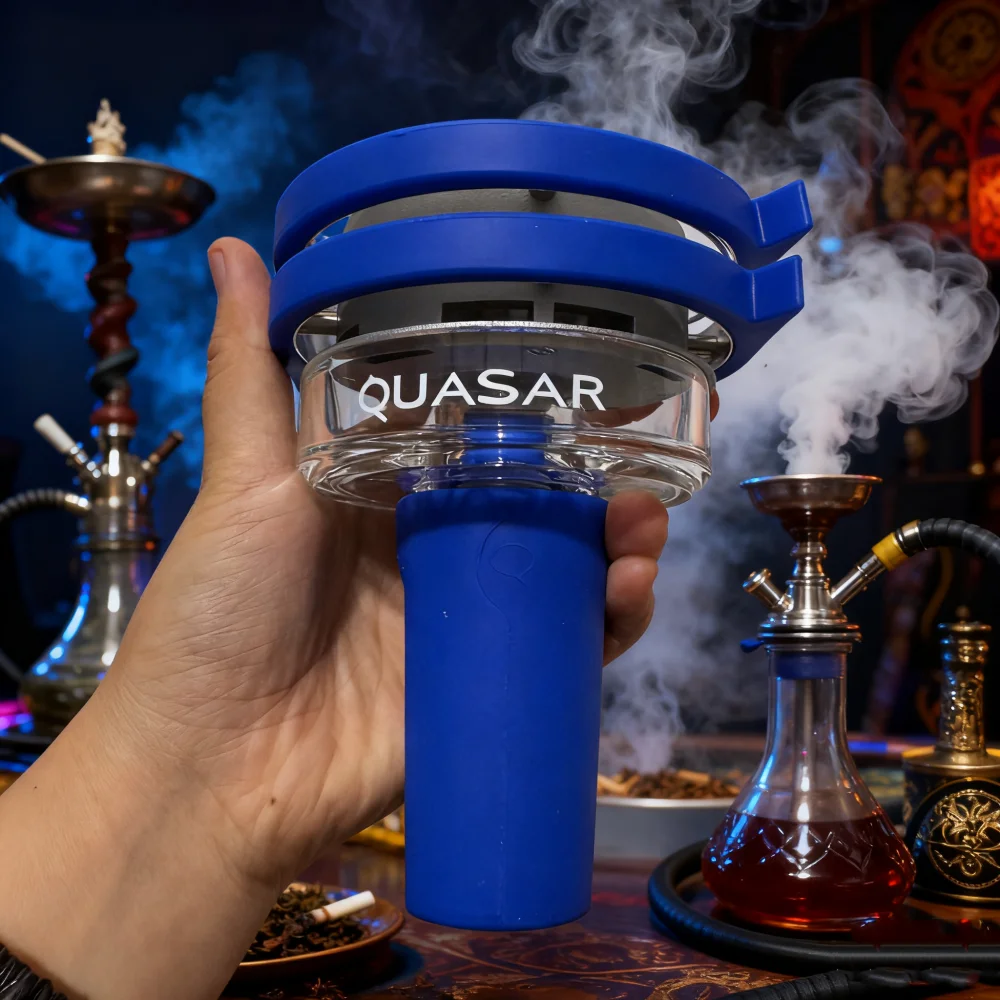 وعاء رأس الشيشة كواسر الشيشة مجموعة زجاجية للتبغ نظام حرارة تشيتشا نارجيل مع ملحقات صندوق الهدايا #1
