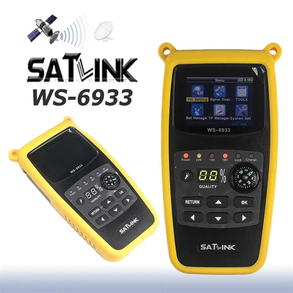 Satlink-Localizador de satélite Digital, Ws-6933, pantalla Lcd de 2,1 pulgadas, Detector de medidor de satélite, Dvb-s2