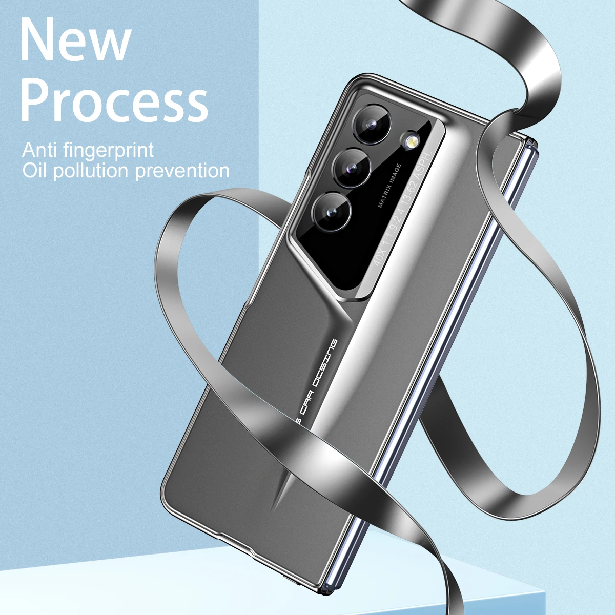 For Samsung Galaxy Z Fold 5 4 Case Ultrathin Skin Friendly Matte with Tempered Film Optional Pen Slot Touch Pen Folding Cover