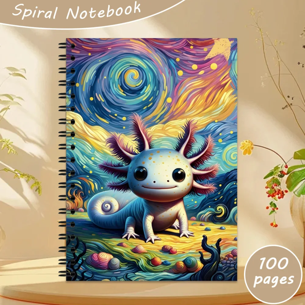 New Popular Cross-border A5 Cute Axolotl Spiral Notebook, Sketchbook, Diary & Notepad