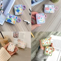Capa De Silicone Flor Para Apple AirPods, Fone De Ouvido Caixa De Carregamento Com Chaveiro, Caso Para Meninas, Bonito, Ins Moda, AirPods Pro 2nd, 1, 2, 3