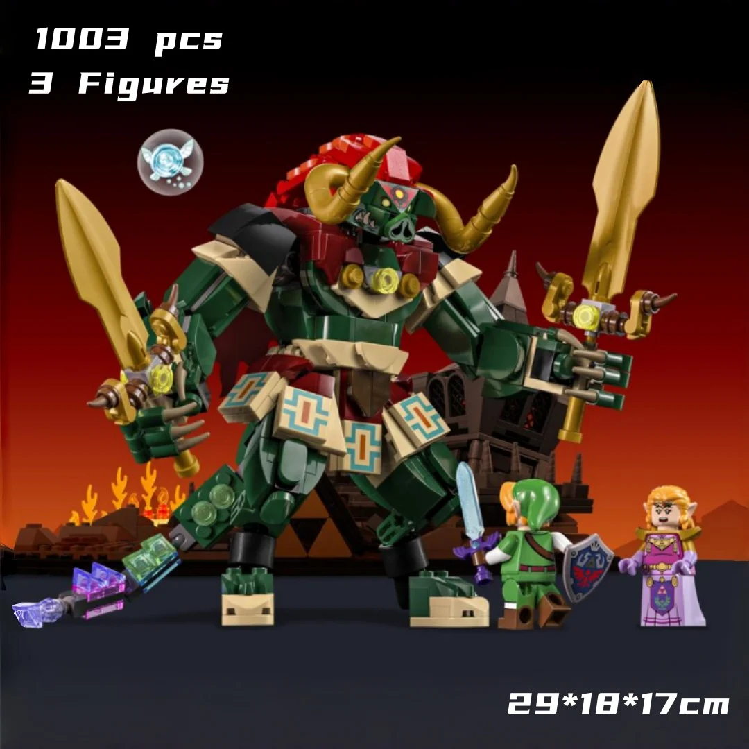 Günstige 2026 Ocarina of Time The Final Battle Bausteine 1003 Teile Videospiel-Modell Geburtstagsgeschenke für Erwachsene Spielzeug