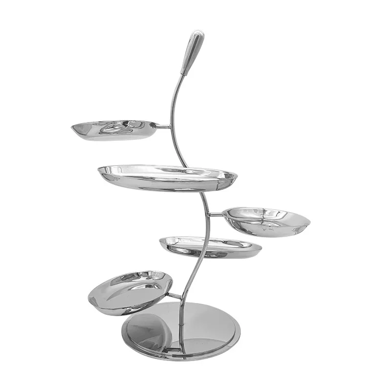 

multi-layer fruit rack hotel buffet creative fruit plate banquet golden display rack