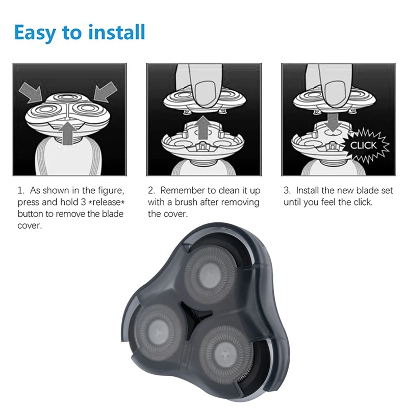 Cabezal de afeitadora de repuesto, cuchilla de afeitar eléctrica para Rq1050, Rq1075, Rq1060, Rq1085, Rq1250, Rq1260, Rq1280, Rq1150