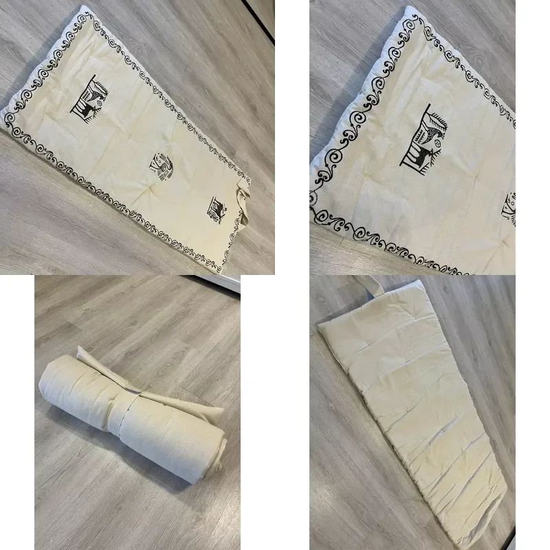 

【CHIMU HOME】Organic Raw Cotton Seat Mat Handmade Washable Roll-up Multi-Purpose Sofa Picnic Mat 60x150 cm