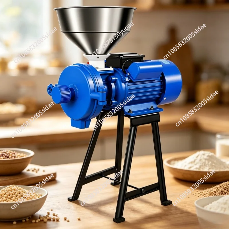 Household Corn Grinder 220V 3000W 4000W Dry Wet Dual‑purpose Small Commercial Superfine Grain Feed Processing Mill