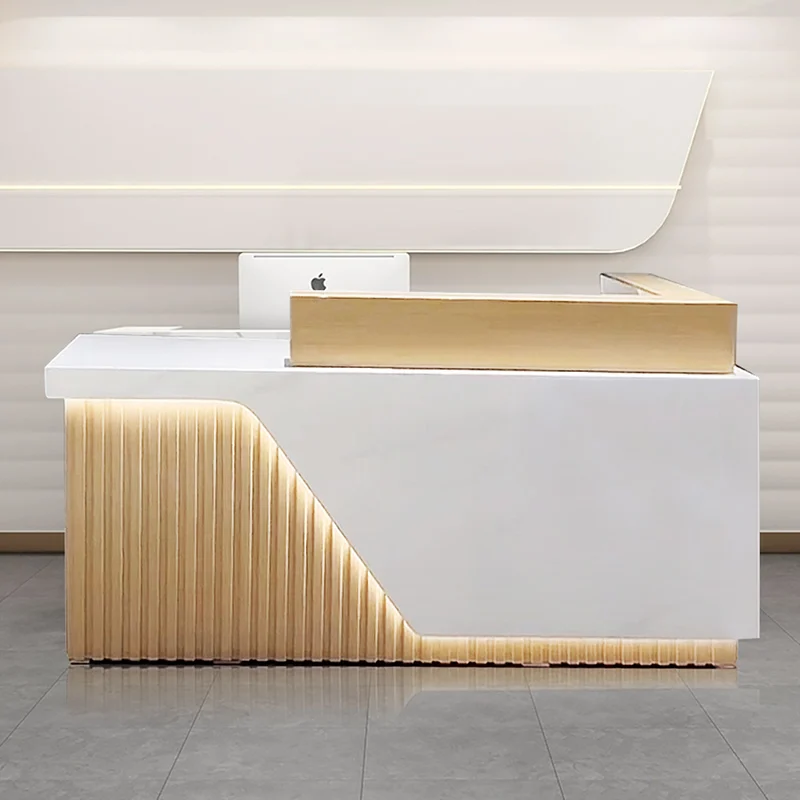 

Cashier Modern Reception Desks Computer Elegant Drawers Reception Desks Aesthetic Design Muebles Para La Sala Workshop Furniture