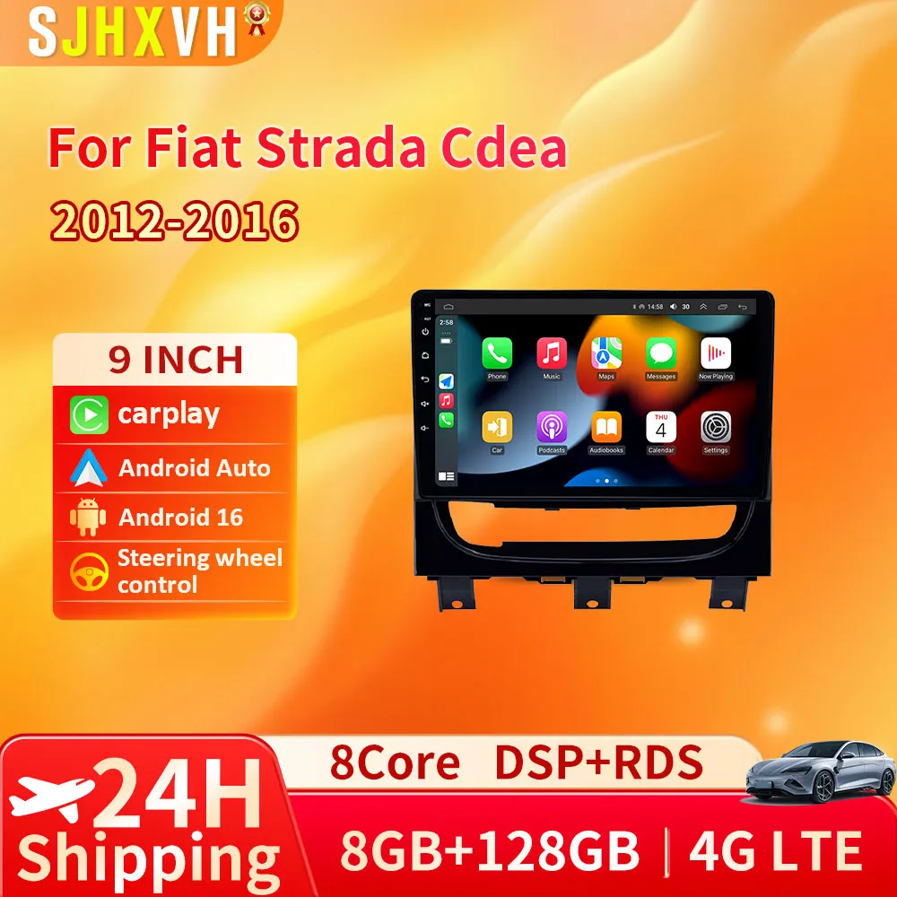 

Android 16 For Fiat Strada cdea 2012 - 2016 Ram 700 Aventure 2015 auto Carplay Car Radio Multimedia Video Player Navigation GPS