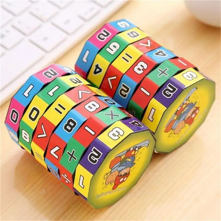 1 Pcs Detachable Math Cylinder Toy Kids Arithmetic Addition Subtraction Multiplication Division Puzzle Digital Learning Toy