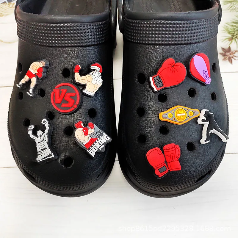 16Pcs Sports Shoe Decoration Charms for Clog, Boxing Shoe Charms, Shoe Decoration Party Gifts for Boys Men
