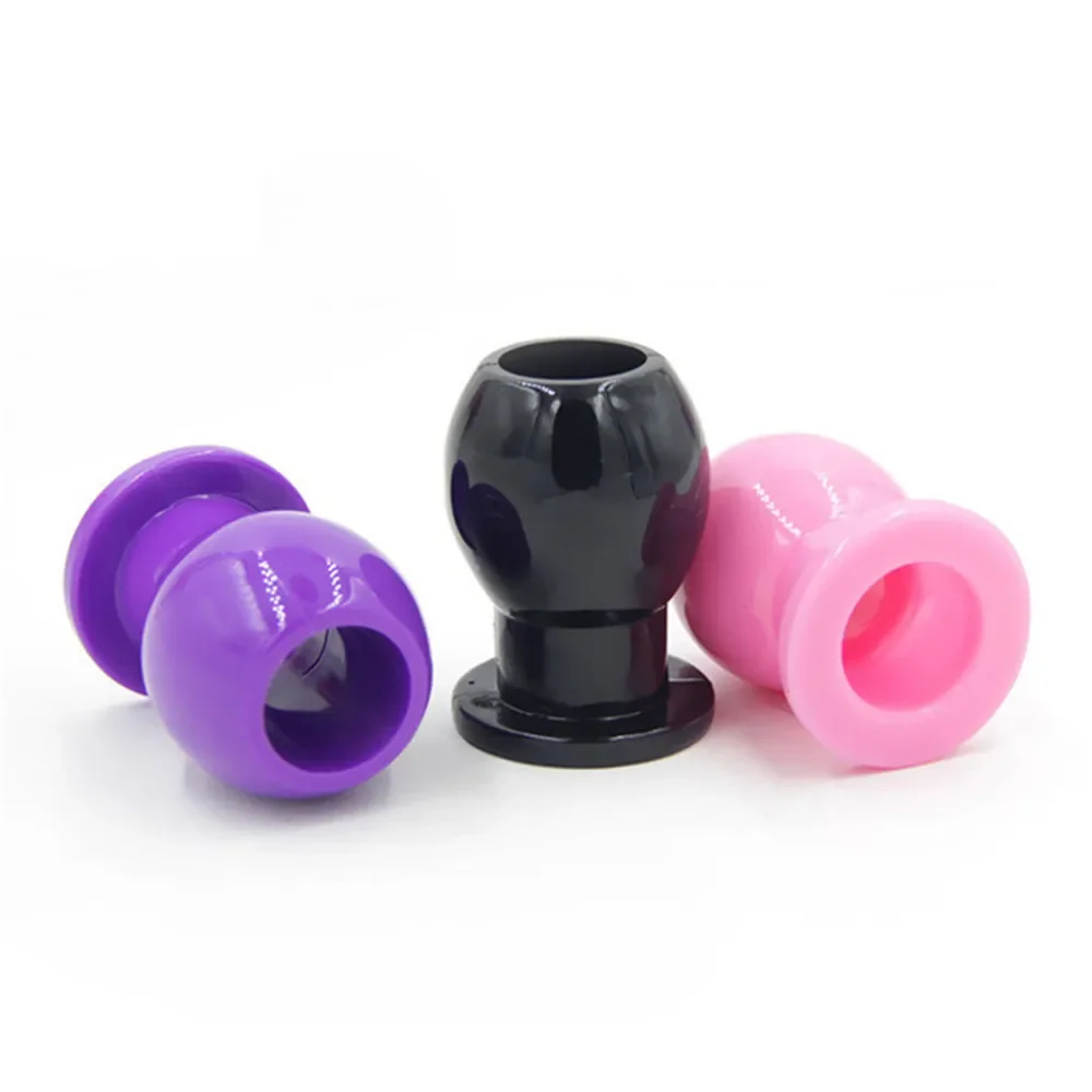 S M L ขนาด Hollow Anal Plug Anal Extender Enema Unisex Anal Dilator เพศของเล่นสําหรับผู้หญิงเกย์ Butt Plug Peep ช่องคลอด Aual อุปกรณ์