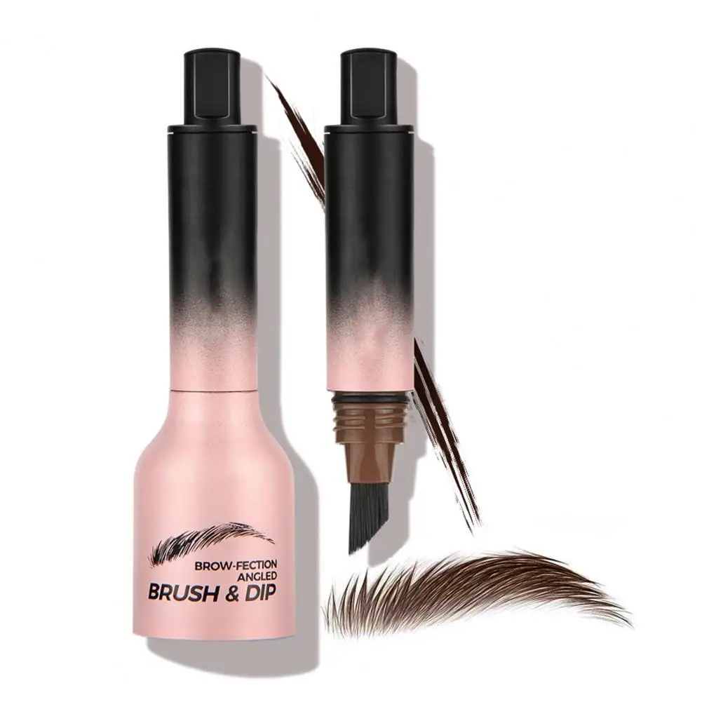 Caneta de matiz de sobrancelha à prova d'água, escova angular de longa duração, à prova de manchas para traços de cabelo naturais rápidos